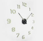 Reloj Pared 3d Adhesivo Fluorescente Grande 120 Cm Diámetro