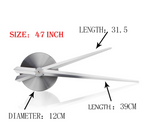 Reloj Pared 3d Adhesivo Fluorescente Grande 120 Cm Diámetro
