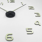 Reloj Pared 3d Adhesivo Fluorescente Grande 120 Cm Diámetro
