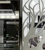 Espejo Vinilo Pared Adhesivo Jm332 Decorativo Acrílico Árbol