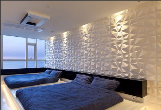 Panel Decorativo 3D diversos colores D094 Pvc 50×50 cm (4 Láminas- 1 M2)