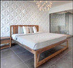 Panel Decorativo 3D Blanco D006 Pvc 50×50 cm (4 Láminas- 1 M2)