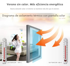 aislamiento térmico vinilo espejo silver blue verano