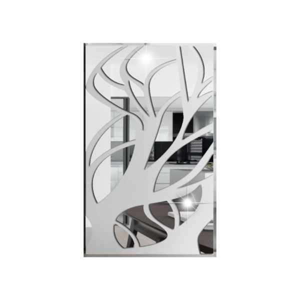 Espejo Vinilo Pared Adhesivo Jm332 Decorativo Acrílico Árbol